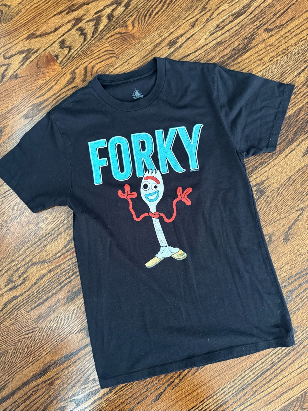 Disney World Toy Story Forky men’s black tee shirt size small
